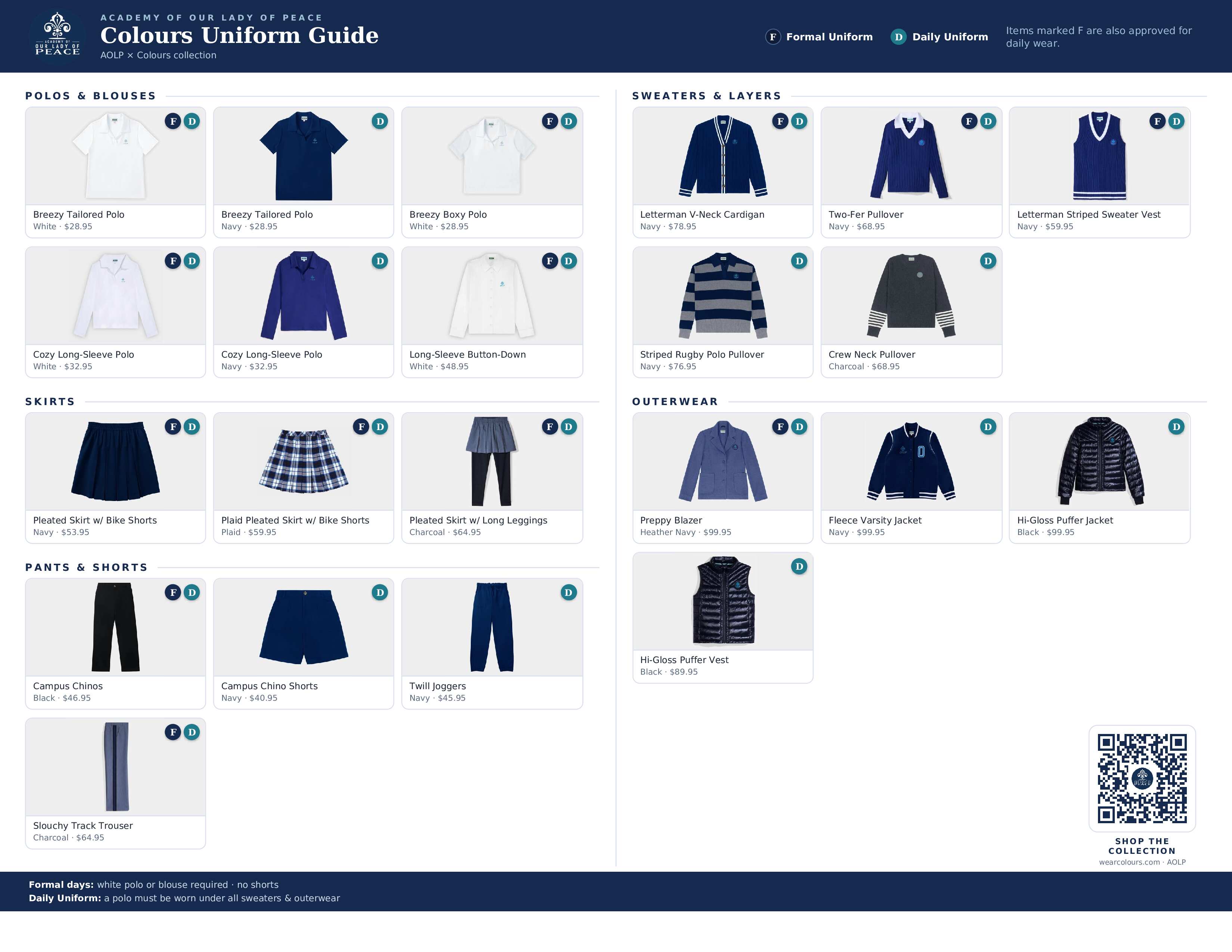 AOLP Colours Uniform Visual Guide